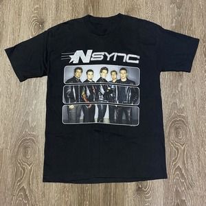 2001 NSYNC Band PopOdyssey Tour T-Shirt Pop Music Fan Tee